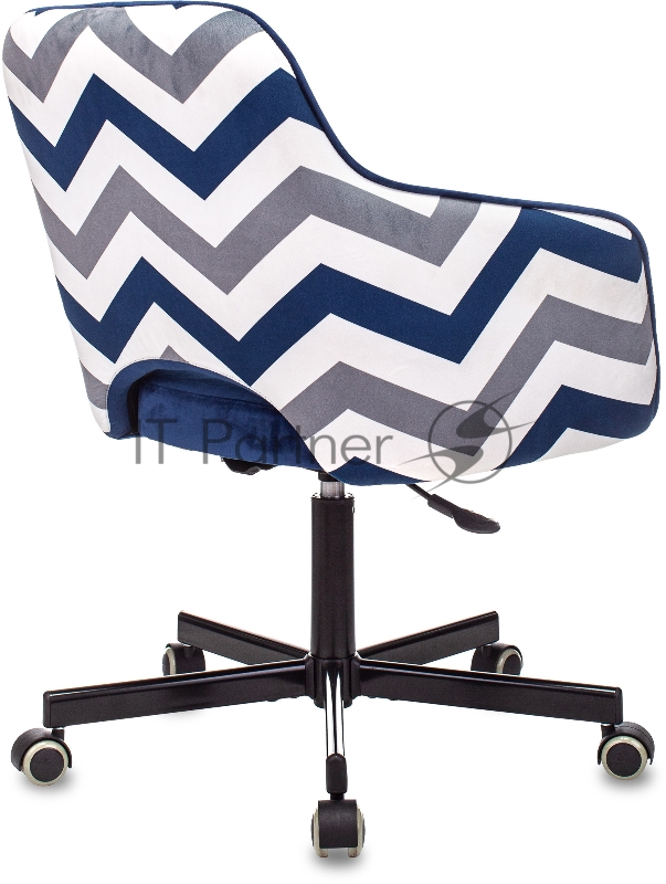 Кресло Бюрократ CH-380M сапфировый Italia 17 зигзаг крестовина металл