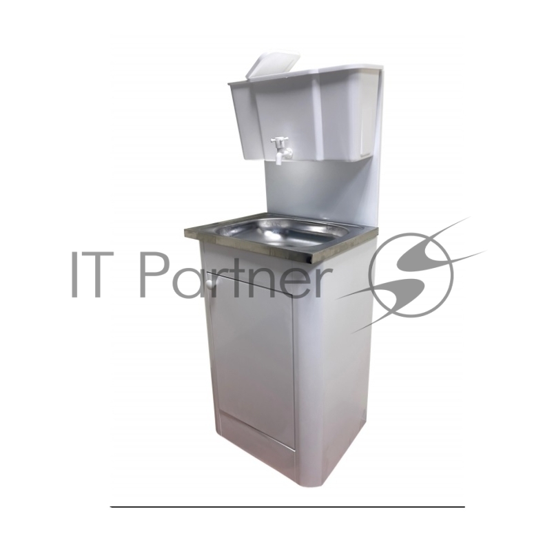 Умывальник Дачный без ЭВН Водолей, 15л, бак пластик, мойка нерж, белый, кран пластмассовый