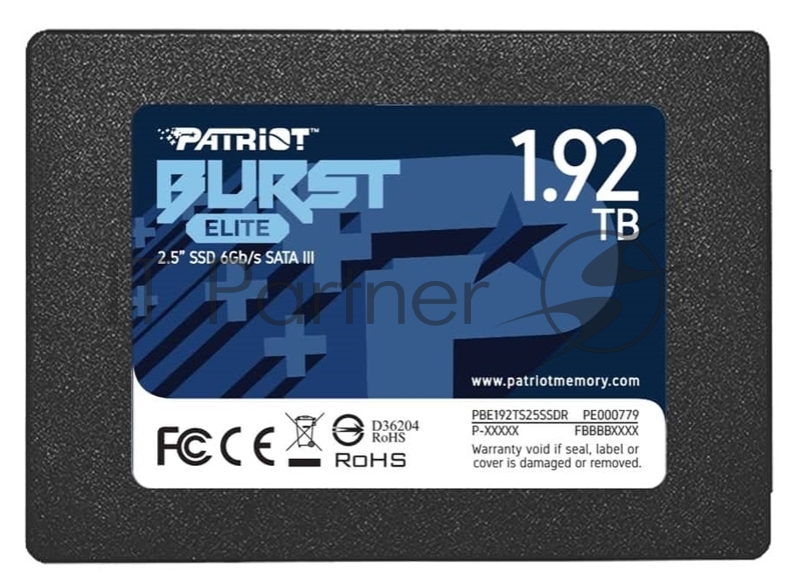 Накопитель SSD Patriot SATA III 1920Gb PBE192TS25SSDR Burst Elite 2.5