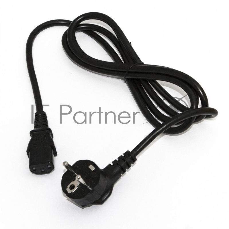 Кабель питания компьютера Hyperline PWC-IEC13-SHM-1.0-BK (Shucko+C13) (3x0.75), 1.0м