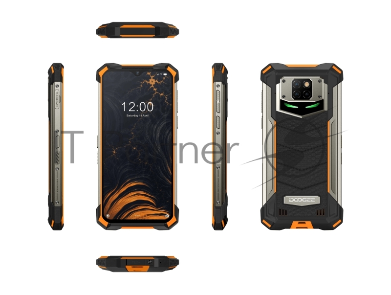 Смартфон Doogee S88 Plus Fire Orange, 6.3 1080x2340, 2.1GHz, 8 Core, 8GB RAM, 128GB, up to 256GB flash, 48 МП + 8 МП + 8МП/16Mpix, 2 Sim, 2G, 3G, LTE, BT v4.2, Wi-Fi, NFC, GPS, Type-C, 10000 мА·ч, Android 10, 372 г, 171,6 ммx85,5 ммx18.7 мм