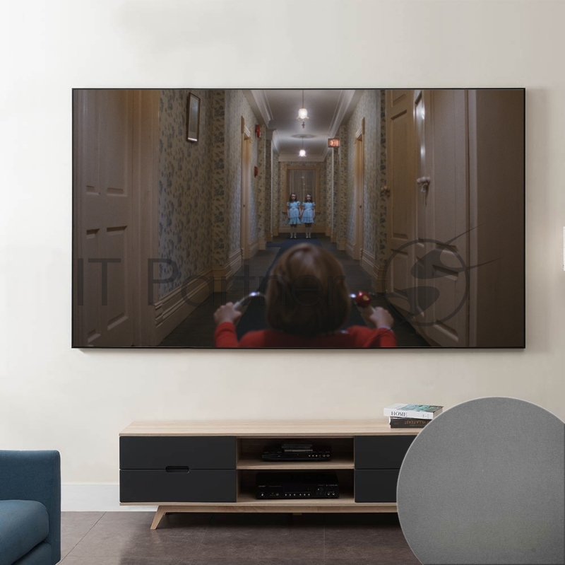 Экран Cinema SOK Pro 16:9 135 настенно-потолочный, на раме, 298x168см, рама черная 1см, полотно серый HCG