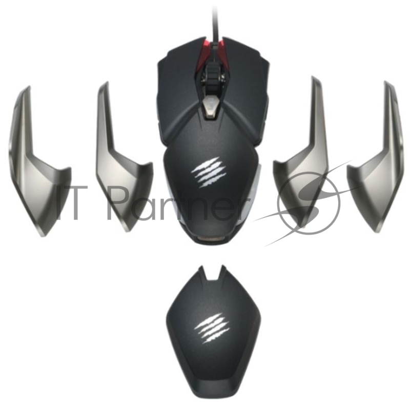 Игровая мышь Mad Catz B.A.T. 6+ чёрная (PMW3389, Mad Catz DAKOTA Switch, USB, 8 кнопок, 16000 dpi, RGB подсветка)