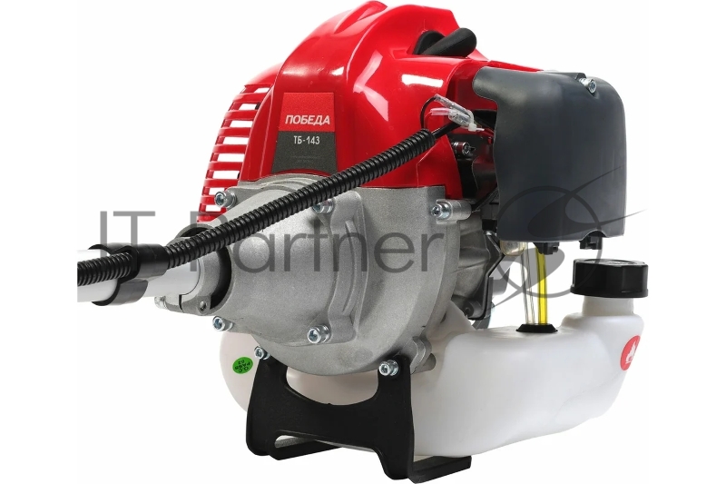 Триммер бензиновый Победа ТБ 143 (1+1), раб. объем 43сс, 2,5 л.с., велосипедная рукоятка, катушка с леской, 40 зуб. нож (255мм)