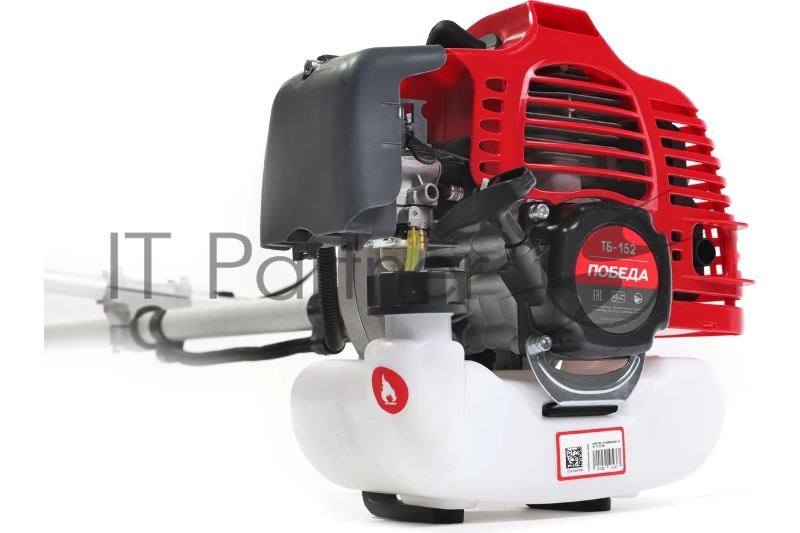Триммер бензиновый Победа ТБ 152 (1+1), раб. объем 52сс, 3,0 л.с., велосипедная рукоятка, катушка с леской, 40 зуб. нож (255мм)