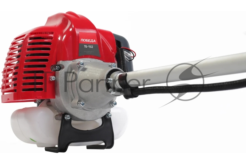 Триммер бензиновый Победа ТБ 152 (1+1), раб. объем 52сс, 3,0 л.с., велосипедная рукоятка, катушка с леской, 40 зуб. нож (255мм)