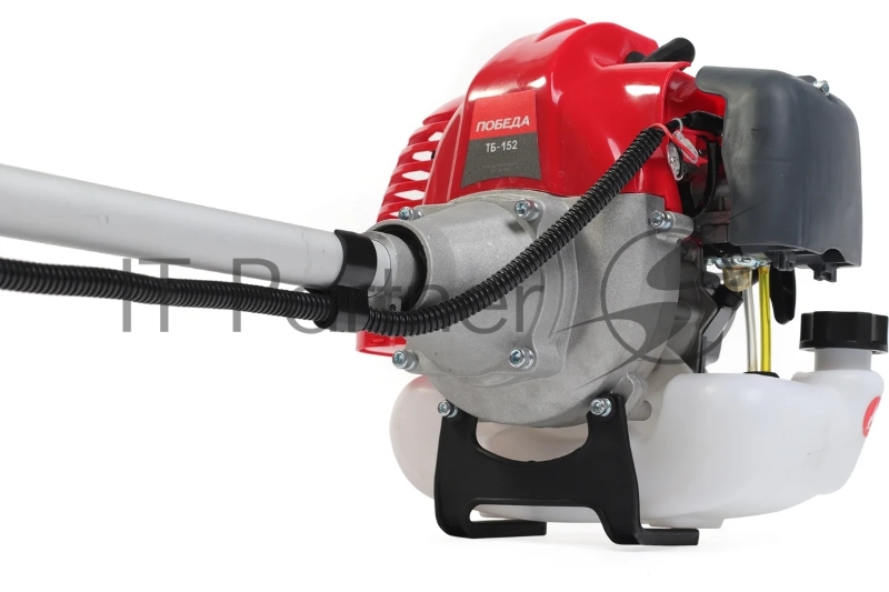 Триммер бензиновый Победа ТБ 152 (1+1), раб. объем 52сс, 3,0 л.с., велосипедная рукоятка, катушка с леской, 40 зуб. нож (255мм)