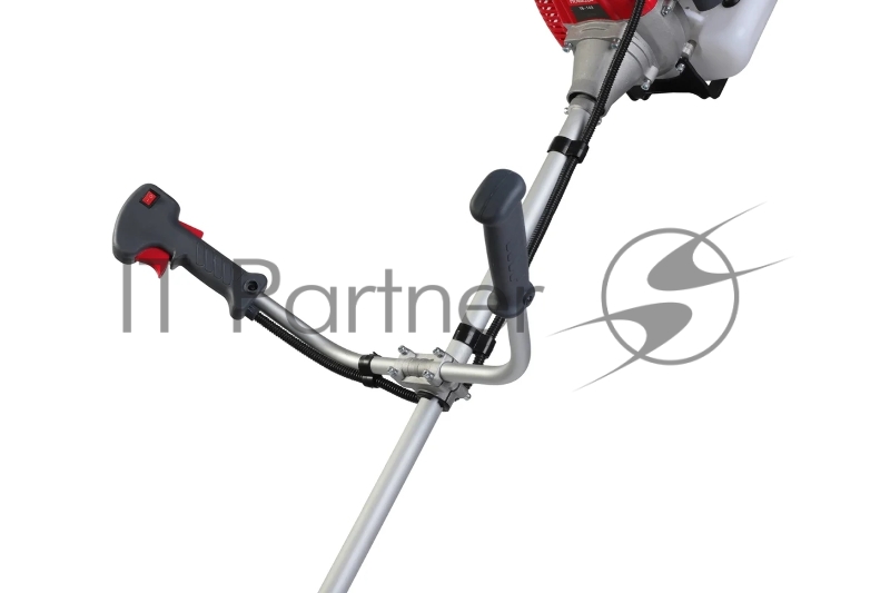 Триммер бензиновый Победа ТБ 152 (1+1), раб. объем 52сс, 3,0 л.с., велосипедная рукоятка, катушка с леской, 40 зуб. нож (255мм)