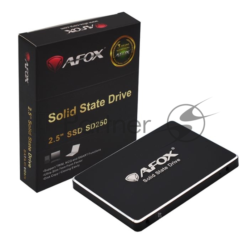 Накопитель SSD 2.5 AFOX 120Gb SD250 Series <SD250-120GN> Retail (SATA3.0, up to 550/380Mbs, 3D TLC, 100TBW, 7mm)