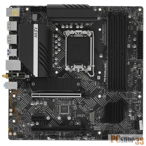 Материнская плата MSI PRO B660M-A WIFI Soc-1700 Intel B660 4xDDR5 mATX AC`97 8ch(7.1) 2.5Gg+HDMI+DP