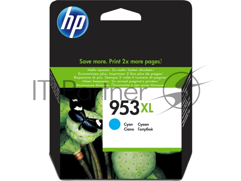 Картридж HP 953XL струйный голубой увеличенной емкости (1450 стр)