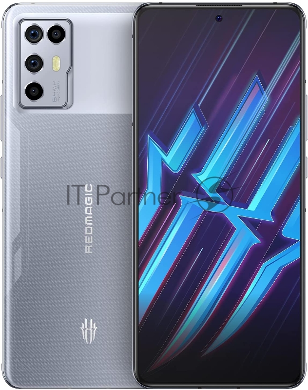 Смартфон Nubia Red Magic 6R 256Gb 12Gb серебристый моноблок 3G 4G 2Sim 6.67 1080x2400 Android 11 64Mpix 802.11 a/b/g/n/ac/ax NFC GPS GSM900/1800 GSM1900 TouchSc Ptotect A-GPS