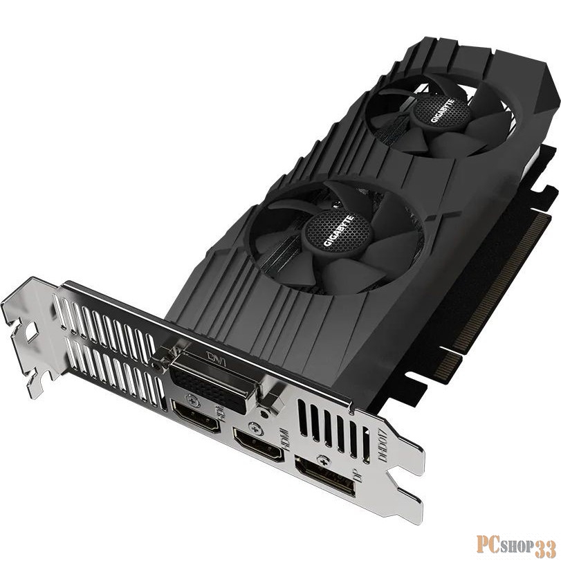 Видеокарта Gigabyte PCI-E GV-N1630OC-4GL NVIDIA GeForce GTX 1630 4096Mb 64 GDDR6 1800/12000 DVIx1 HDMIx1 DPx1 HDCP Ret low profile