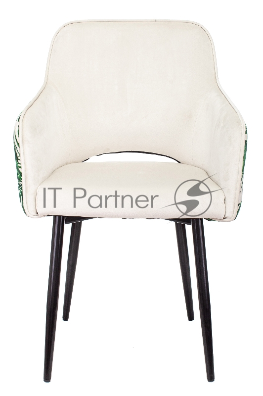 Кресло Бюрократ CH-380F молочный джунгли на ножках металл