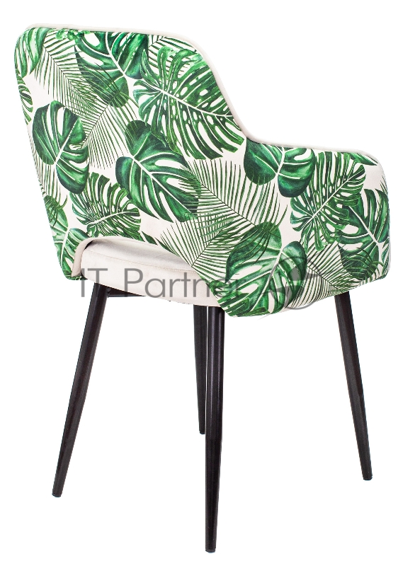 Кресло Бюрократ CH-380F молочный джунгли на ножках металл