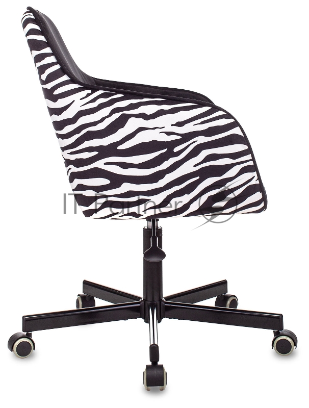 Кресло Бюрократ CH-380M черный зебра крестовина металл