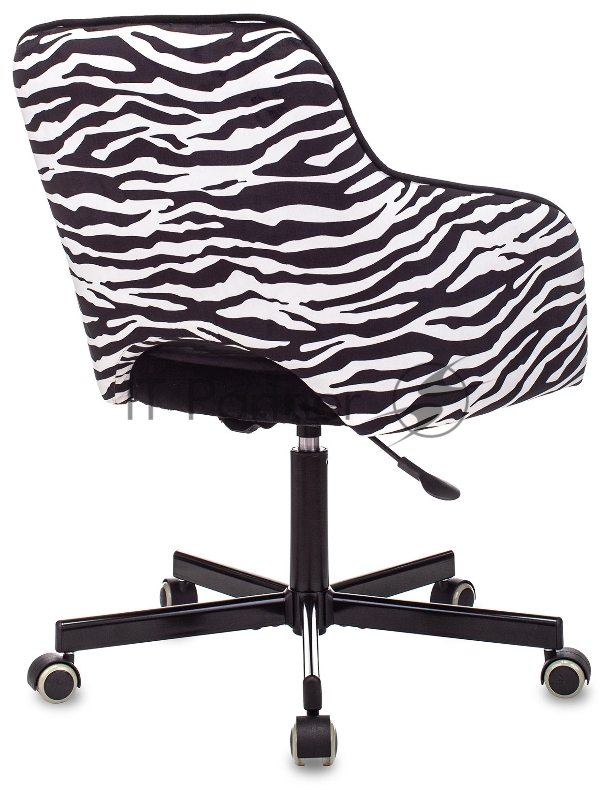 Кресло Бюрократ CH-380M черный зебра крестовина металл