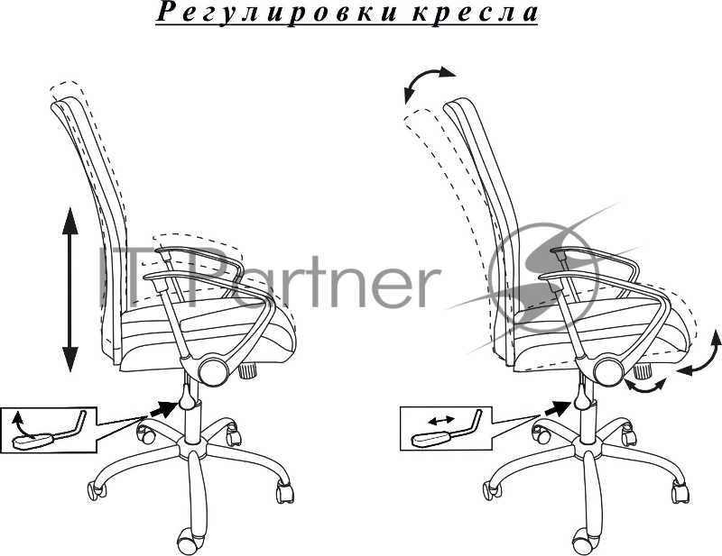 Кресло Бюрократ CH-600SL-LOW черный TW-01 искусст.кожа/сетка/ткань низк.спин. крестовина металл хром