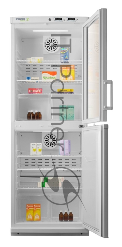 Холодильник фармацевтический двухкамерный ХФД - 280-1 ПОЗИС с дверьми с тонированным стеклом