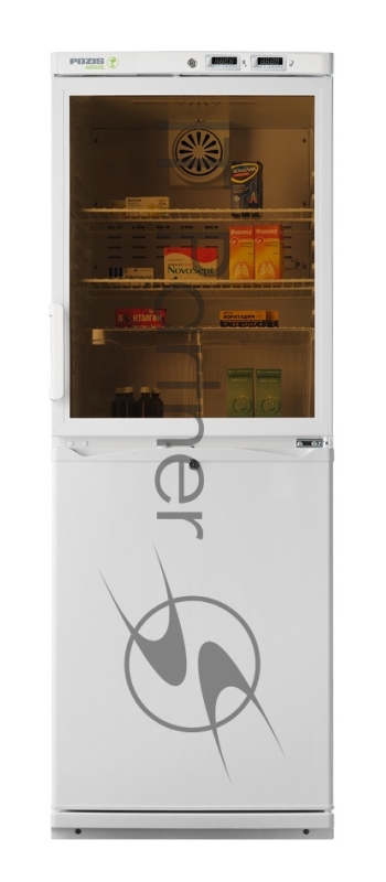 Холодильник фармацевтический двухкамерный ХФД - 280-1 ПОЗИС с дверьми с тонированным стеклом