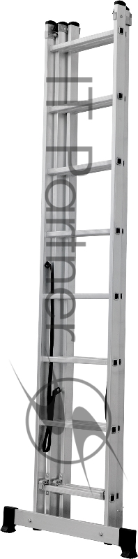Лестница Новая Высота NV1230 двусторонняя алюминий трехсекционнаясекц. 8ступ. (1230308Y)