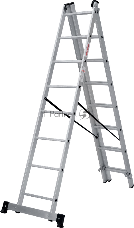 Лестница Новая Высота NV1230 двусторонняя алюминий трехсекционнаясекц. 8ступ. (1230308Y)