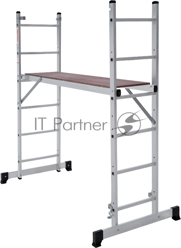 Лестница-помост Новая Высота NV1415 двусторонняя алюминий 6ступ. полупроф. (1415206)