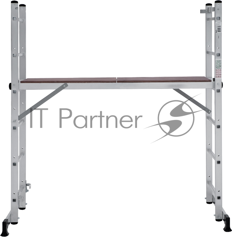 Лестница-помост Новая Высота NV1415 двусторонняя алюминий 6ступ. полупроф. (1415206)