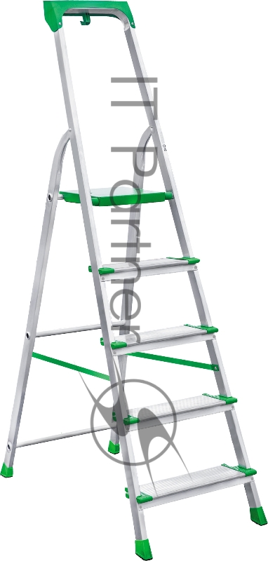 Стремянка Новая Высота NV2118 односторонняя алюминий 5ступ. полупроф. (2118105)