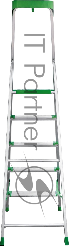 Стремянка Новая Высота NV2118 односторонняя алюминий 5ступ. полупроф. (2118105)