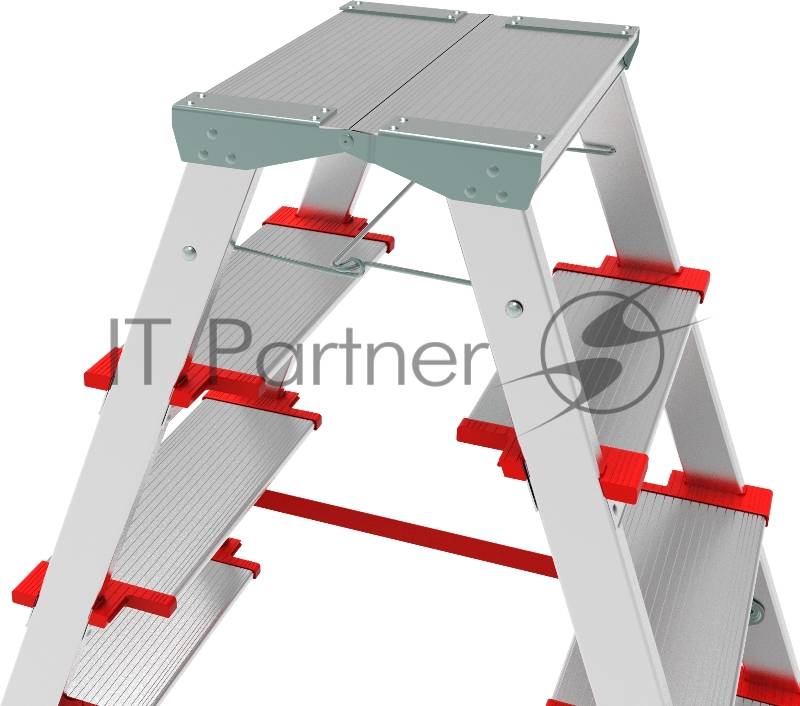 Стремянка Новая Высота NV5120 двусторонняя алюминий 3ступ. полупроф. (5120203)