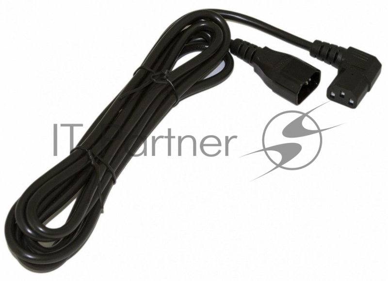 Шнур для блока питания Hyperline, IEC 320 C13, вилка C14, 5 м, 10А, провода 3 х 0,75 кв. мм, цвет: чёрный