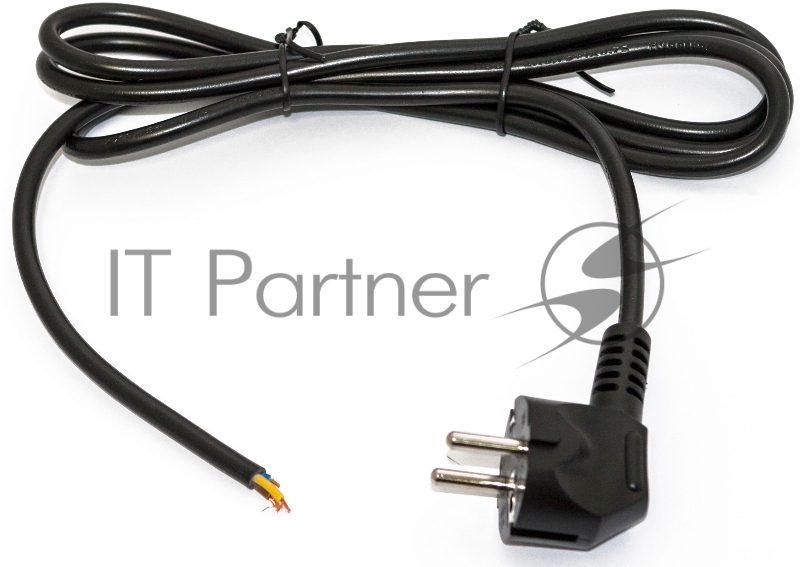 Шнур для блока питания Hyperline, Shuko, 1.8 м, 10А, угловая вилка, цвет: чёрный