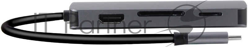 Кабель-адаптер USB3.1 Type-CM-->HDMI 4K*60Hz +3USB3.1(10Гбс)+RJ45+TF+SD+PD VCOM <CU4641>