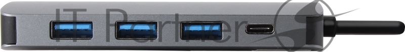 Кабель-адаптер USB3.1 Type-CM-->HDMI 4K*60Hz +3USB3.1(10Гбс)+RJ45+TF+SD+PD VCOM <CU4641>