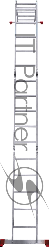 Лестница Новая Высота NV2322 двусторонняя трансформер алюминий четырехсекционнаясекц. 5ступ. полупроф. (2322405)