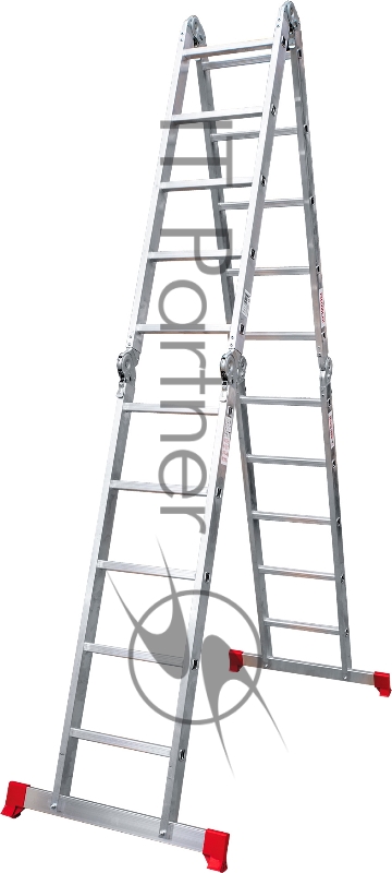 Лестница Новая Высота NV2322 двусторонняя трансформер алюминий четырехсекционнаясекц. 5ступ. полупроф. (2322405)