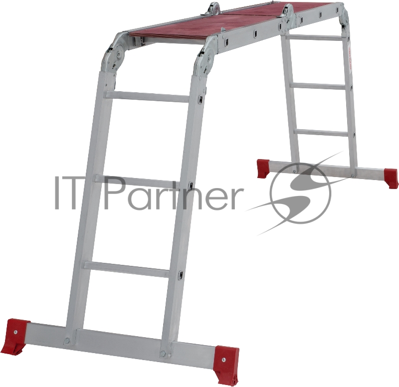 Лестница Новая Высота NV2330 двусторонняя трансформер алюминий четырехсекционнаясекц. 3ступ. полупроф. (2330403)