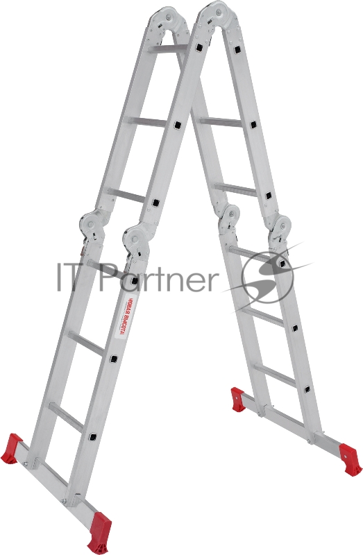 Лестница Новая Высота NV2330 двусторонняя трансформер алюминий четырехсекционнаясекц. 3ступ. полупроф. (2330403)