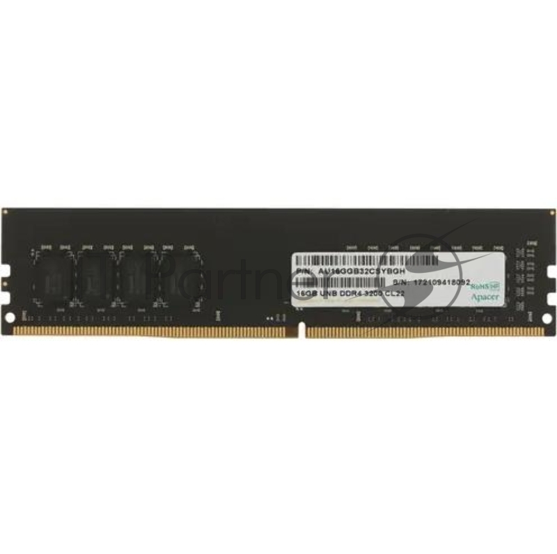 Модуль памяти Apacer DDR4 16GB 3200MHz DIMM (PC4-25600) CL22 1.2V (Retail) 1024*8 (AU16GGB32CSYBGH/EL.16G21.GSH)