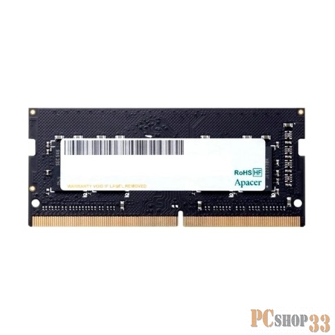 Модуль памяти Apacer DDR4 8GB 3200MHz SO-DIMM (PC4-25600) CL19 1.2V (Retail) 1024*8 (AS08GGB32CSYBGH/ES.08G21.GSH)