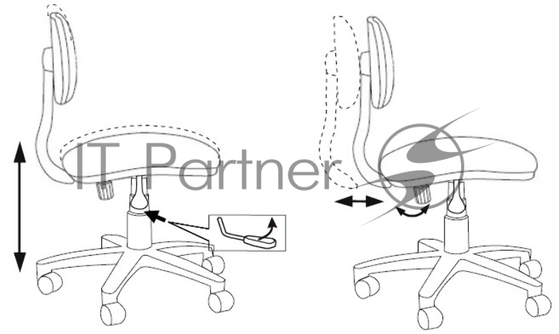 Кресло детское Бюрократ CH-W201NX розовый 15-55 крестовина пластик пластик белый