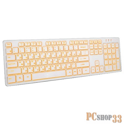 Dialog Katana Клавиатура KK-ML17U WHITE - Multimedia, с янтарной подсветкой клавиш, USB, белая
