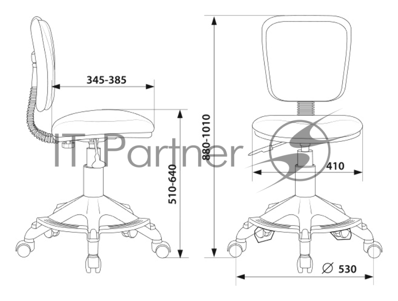 Кресло детское Бюрократ CH-W204/F голубой Sticks 06 крестовина пластик подст.для ног пластик белый