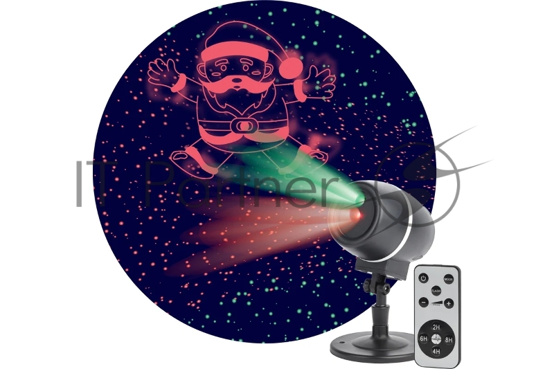 Проектор Laser Танцующий Санта, IP44, 220В (12/180) ЭРА