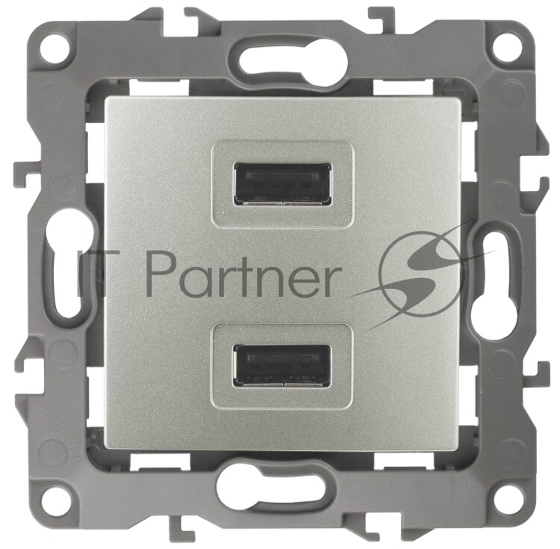 ЭРА 12-4110-15 Устройство зарядное USB, 230В/5В-2100мА, IP20, перламутр Б0027500