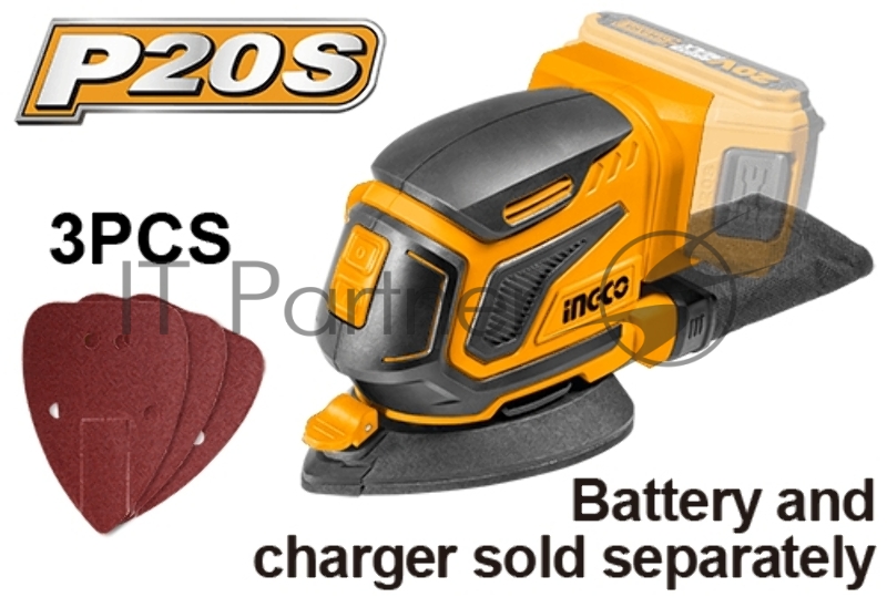 Аккумуляторная вибрационная шлифмашина Li-ion Ingco CDSLI2051