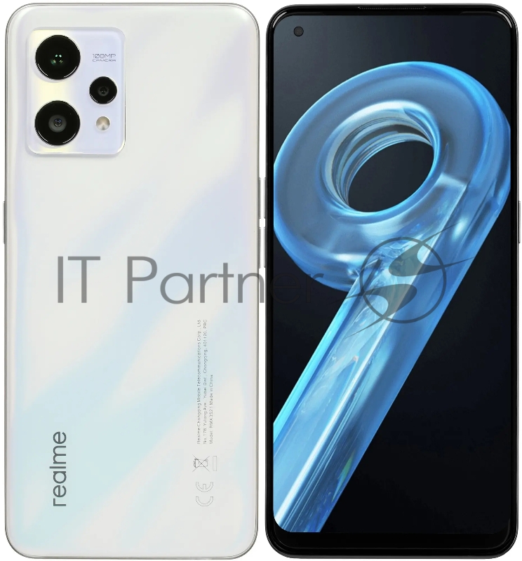 Смартфон Realme 9 4G 128Gb 6Gb белый моноблок 3G 4G 2Sim 6.4 1080x2408 Android 12 108Mpix 802.11 a/b/g/n/ac GPS GSM900/1800 GSM1900 TouchSc microSD max256Gb