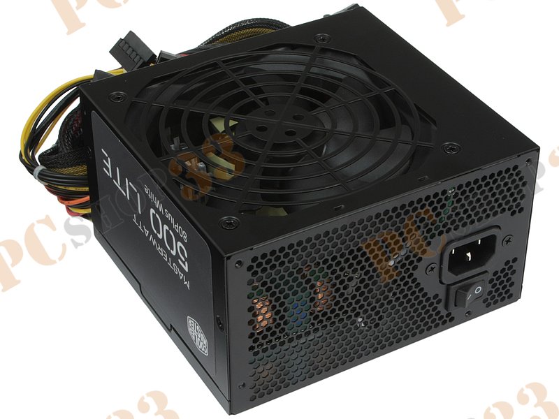 Блок питания 500Вт Cooler Master Masterwatt Lite 500 MPX-5001-ACABW ATX12V V2.31 (20/24+4/8+6/8pin, вентилятор d120мм) + кабель питания EURO (1.5м)