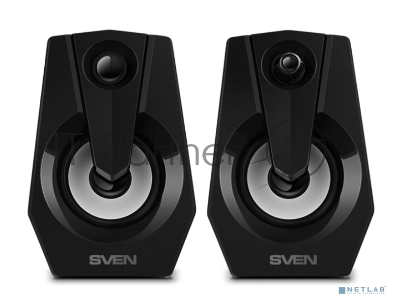 Колонки Sven 370 2.0 чёрные (2x2W, USB, RGB подсветка)